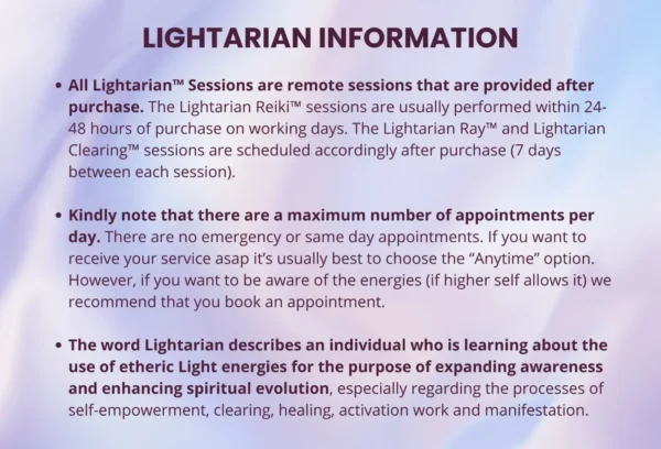 Lightarian Reiki™ Energy Healing Session 30 or 60 Minutes - Image 2