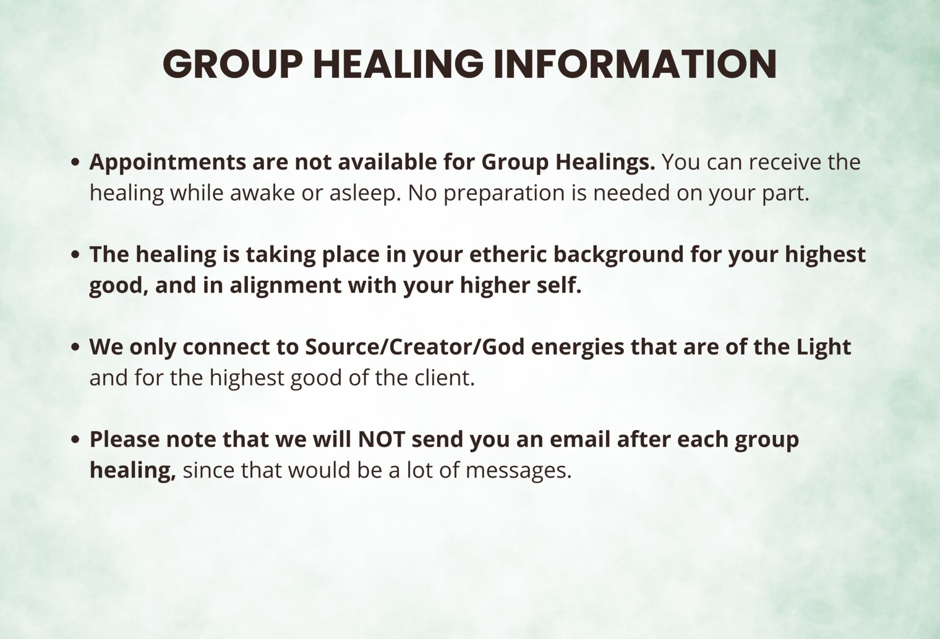 Group Healing Every Wednesday - Image 2